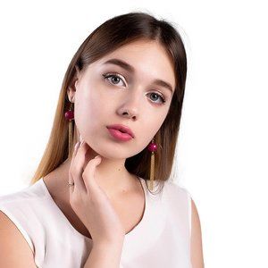 SUSAN HANOVER GOLD & PURPLE CLASSIC EARRINGS | WOMENS